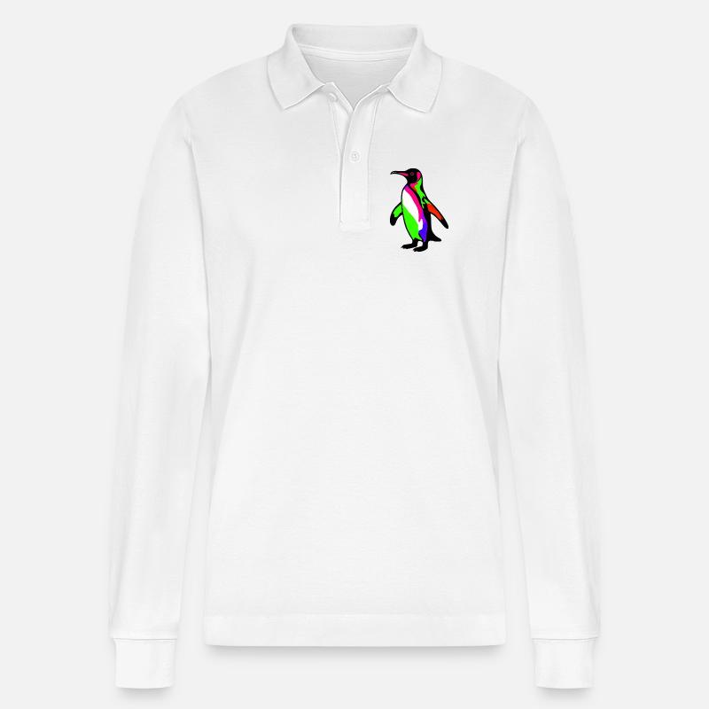 Pingouin - Polo à manches longues bio PREPSTER Stanley/Stella Unisexe - blanc