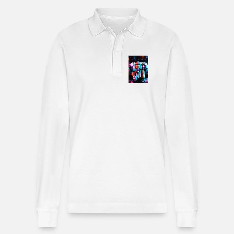 Neon dreams - Stanley/Stella Unisex Bio-Langarm-Poloshirt Prepster - Weiß