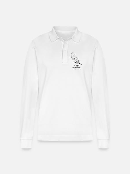 Ich gönne mir Sanftheit - Stanley/Stella Unisex Bio-Langarm-Poloshirt Prepster - Weiß