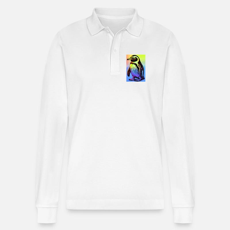 Pinguin - Stanley/Stella Unisex Bio-Langarm-Poloshirt Prepster - Weiß
