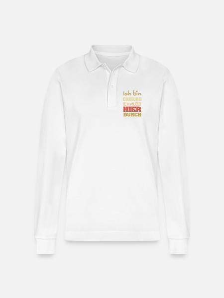 Ich bin Chirurg – Durchbruch Motiv - Stanley/Stella Unisex Bio-Langarm-Poloshirt Prepster - Weiß