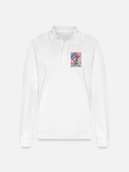 Darter - Stanley/Stella Organic Unisex Long-Sleeved Polo Shirt Prepster - white