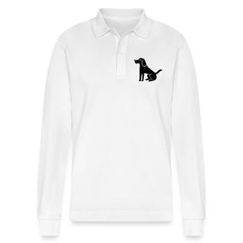 Hund Hundesport Hundeschule - Stanley/Stella Unisex Bio-Langarm-Poloshirt Prepster - Weiß - Vorne - Anna (173cm) & Nico (186cm)
