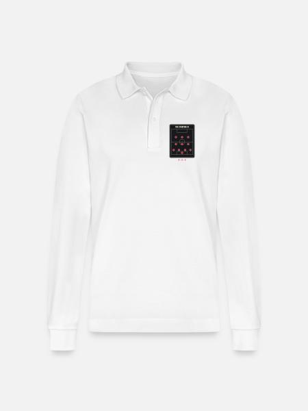 Startelf 4-3-3 Fußballformation - Stanley/Stella Unisex Bio-Langarm-Poloshirt Prepster - Weiß