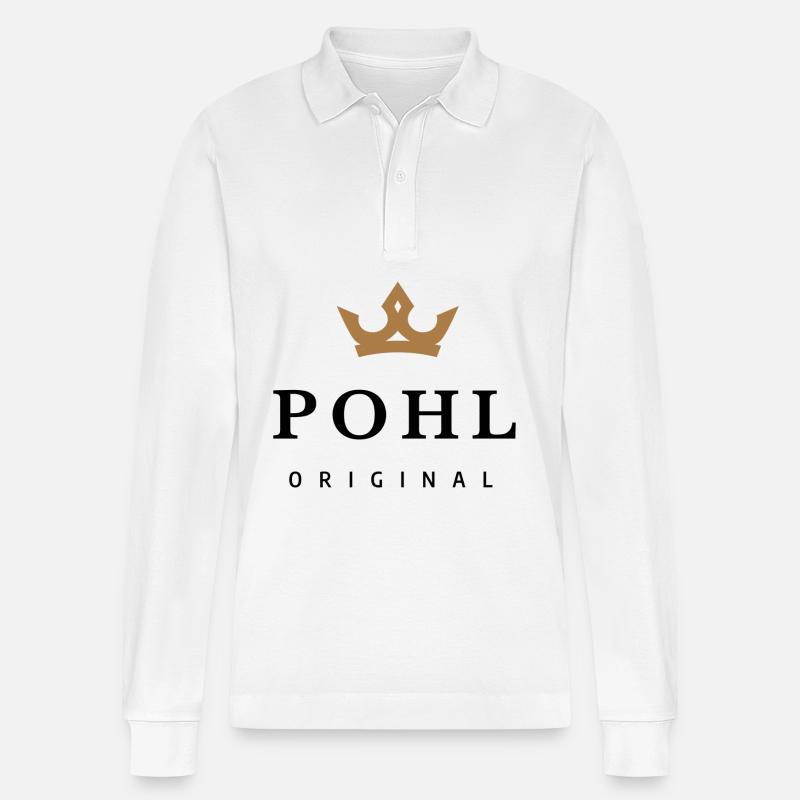 Pohl - Stanley/Stella Unisex Bio-Langarm-Poloshirt Prepster - Weiß
