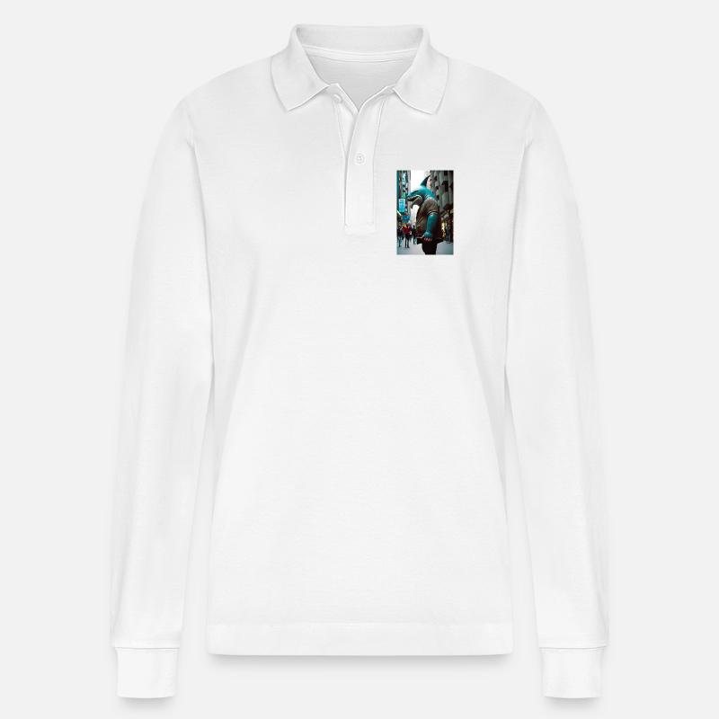 Anthropomorph 04 - Stanley/Stella Unisex Bio-Langarm-Poloshirt Prepster - Weiß