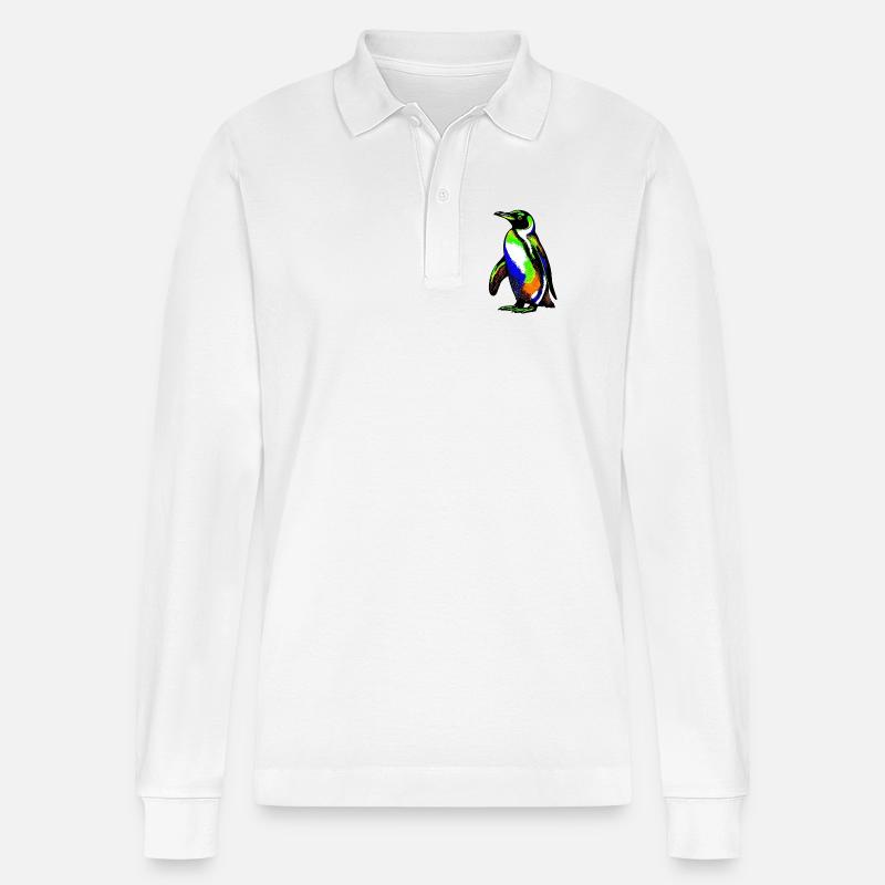Pingouin - Polo à manches longues bio PREPSTER Stanley/Stella Unisexe - blanc