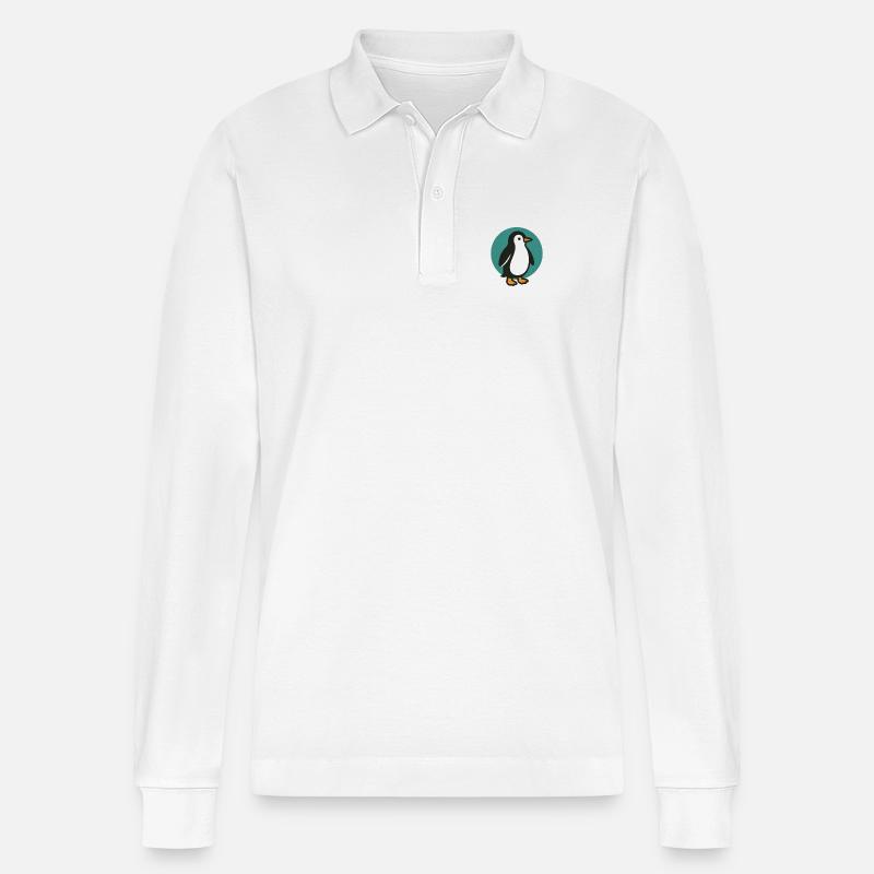 Pinguin - Stanley/Stella Unisex Bio-Langarm-Poloshirt Prepster - Weiß