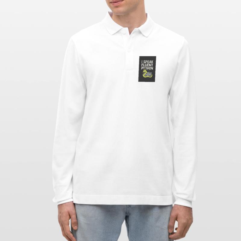 Python-Codierungsschlange Stanley/Stella Unisex Bio-Langarm-Poloshirt Prepster