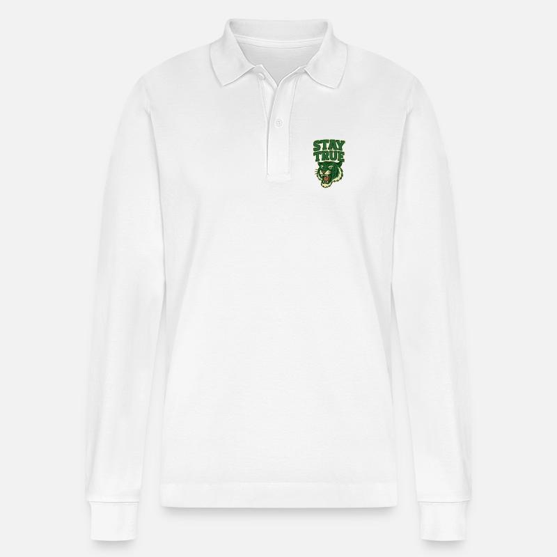 Une déclaration de loyauté sauvage - Polo à manches longues bio PREPSTER Stanley/Stella Unisexe - blanc