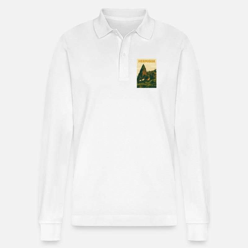 Hermigua - Stanley/Stella Unisex Bio-Langarm-Poloshirt Prepster - Weiß