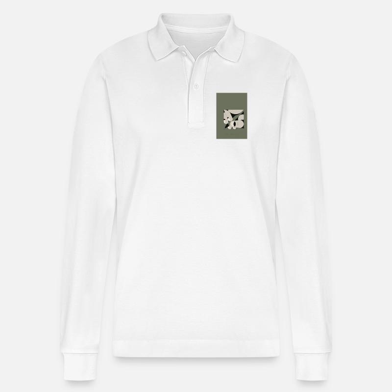 Create Something  The Power of Creativity - Stanley/Stella Unisex Bio-Langarm-Poloshirt Prepster - Weiß