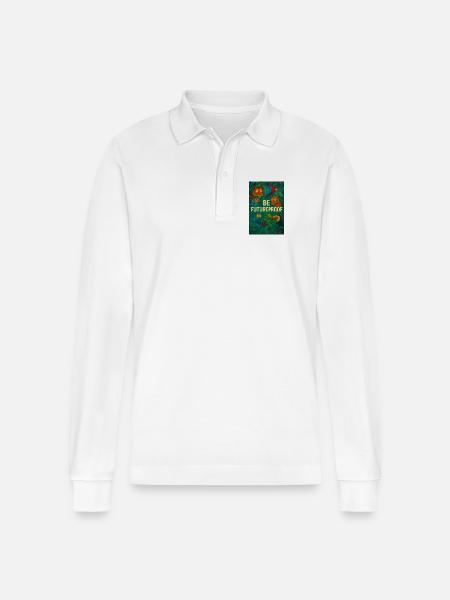 Be future-proof - Stanley/Stella Organic Unisex Long-Sleeved Polo Shirt Prepster - white