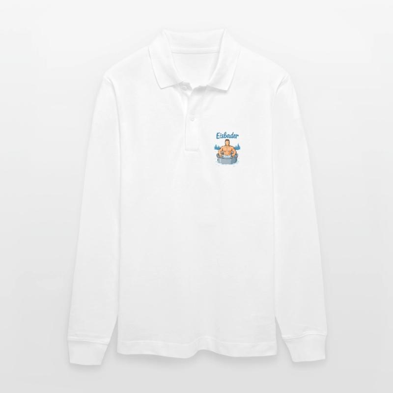 Eisbader Muskelmann im Eisbad Stanley/Stella Organic Unisex Long-Sleeved Polo Shirt Prepster