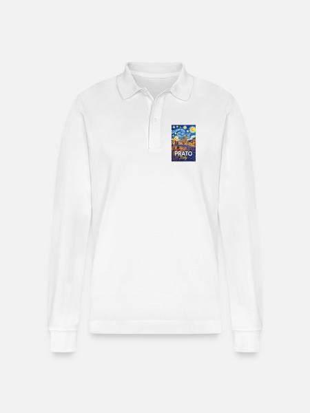 Prato, Italy. - Stanley/Stella Organic Unisex Long-Sleeved Polo Shirt Prepster - white