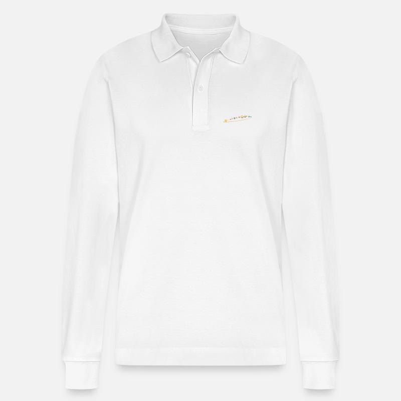 Solar-System - Stanley/Stella Unisex Bio-Langarm-Poloshirt Prepster - Weiß