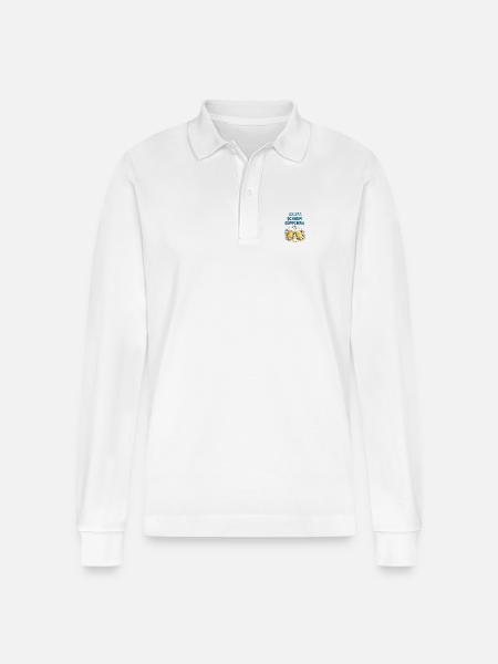 Kaltes Schaumsüppchen - Stanley/Stella Unisex Bio-Langarm-Poloshirt Prepster - Weiß
