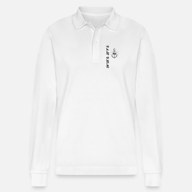 Kiel coordonne Design Maritim - Polo à manches longues bio PREPSTER Stanley/Stella Unisexe - blanc