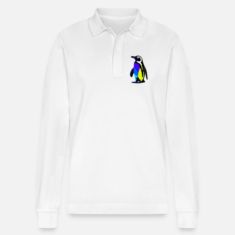 Pinguin - Stanley/Stella Unisex Bio-Langarm-Poloshirt Prepster - Weiß