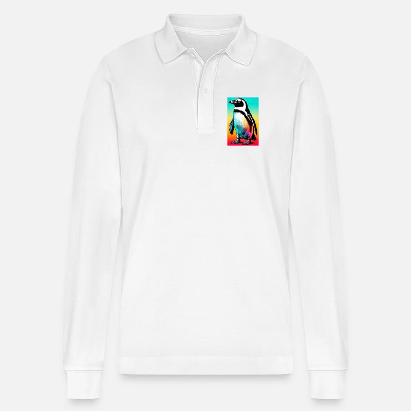 Pinguin - Stanley/Stella Unisex Bio-Langarm-Poloshirt Prepster - Weiß