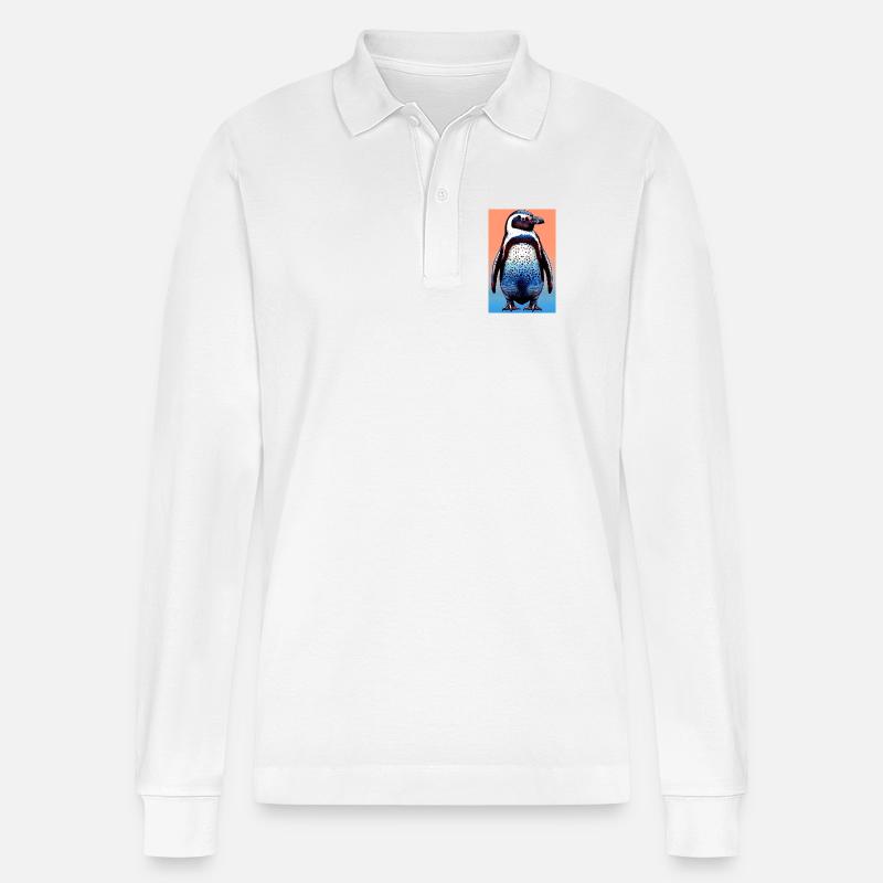 Pinguin - Stanley/Stella Unisex Bio-Langarm-Poloshirt Prepster - Weiß