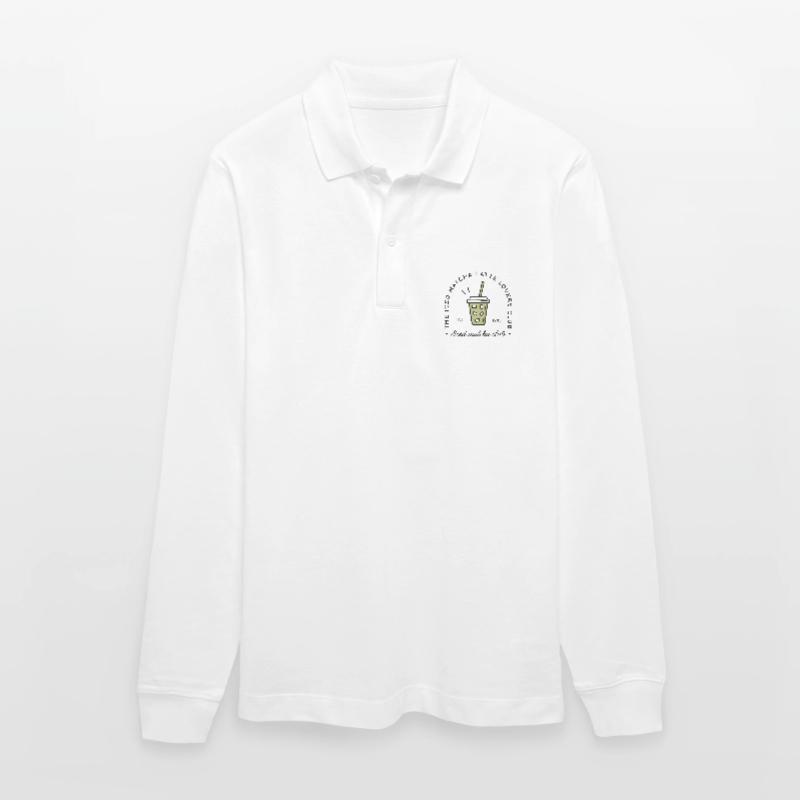 Iced Matcha Iced Latte Stanley/Stella Unisex Bio-Langarm-Poloshirt Prepster