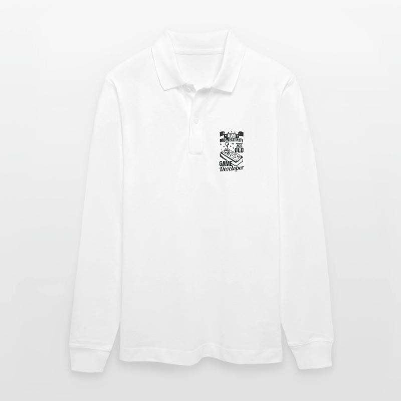 Never underestimate old game developers Stanley/Stella Organic Unisex Long-Sleeved Polo Shirt Prepster