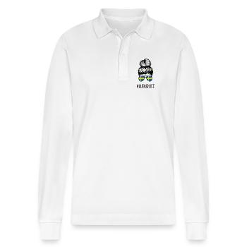 Year Abroad Sweden Au Pair Work And Travel - Stanley/Stella Organic Unisex Long-Sleeved Polo Shirt Prepster - white - Front - Anna (173cm) & Nico (186cm)