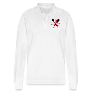 dart - Stanley/Stella Organic Unisex Long-Sleeved Polo Shirt Prepster - white - Front - Anna (173cm) & Nico (186cm)