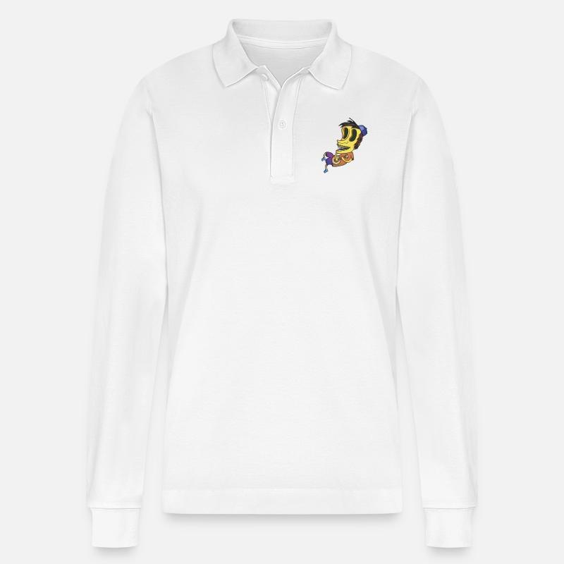 Schwimmdock Kerl - Stanley/Stella Unisex Bio-Langarm-Poloshirt Prepster - Weiß