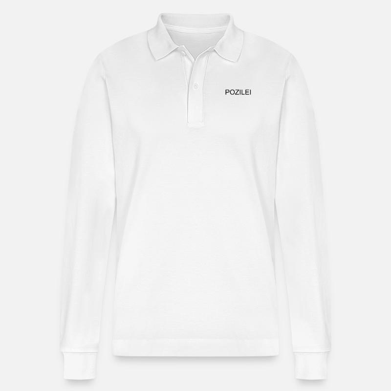 Polizei - Stanley/Stella Unisex Bio-Langarm-Poloshirt Prepster - Weiß