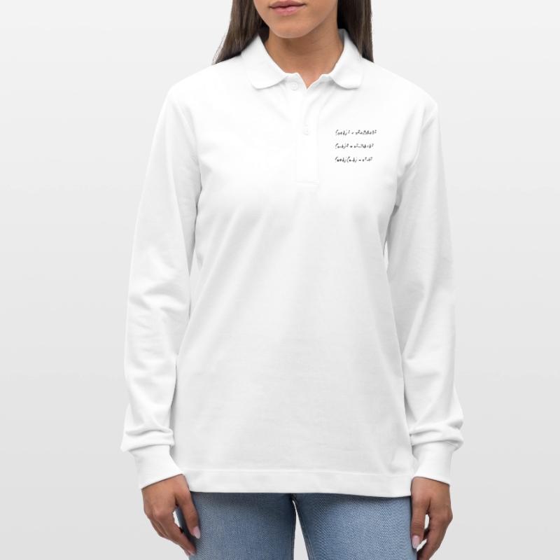 Binomial Formulas Math Design Gift Idea Stanley/Stella Organic Unisex Long-Sleeved Polo Shirt Prepster
