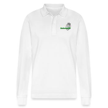 Steirermadl Steiermark Frau Steirerin Geschenkidee - Stanley/Stella Unisex Bio-Langarm-Poloshirt Prepster - Weiß - Vorne - Anna (173cm) & Nico (186cm)