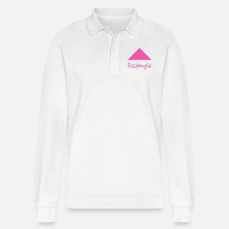 Falsche Rechteckform - Stanley/Stella Unisex Bio-Langarm-Poloshirt Prepster - Weiß