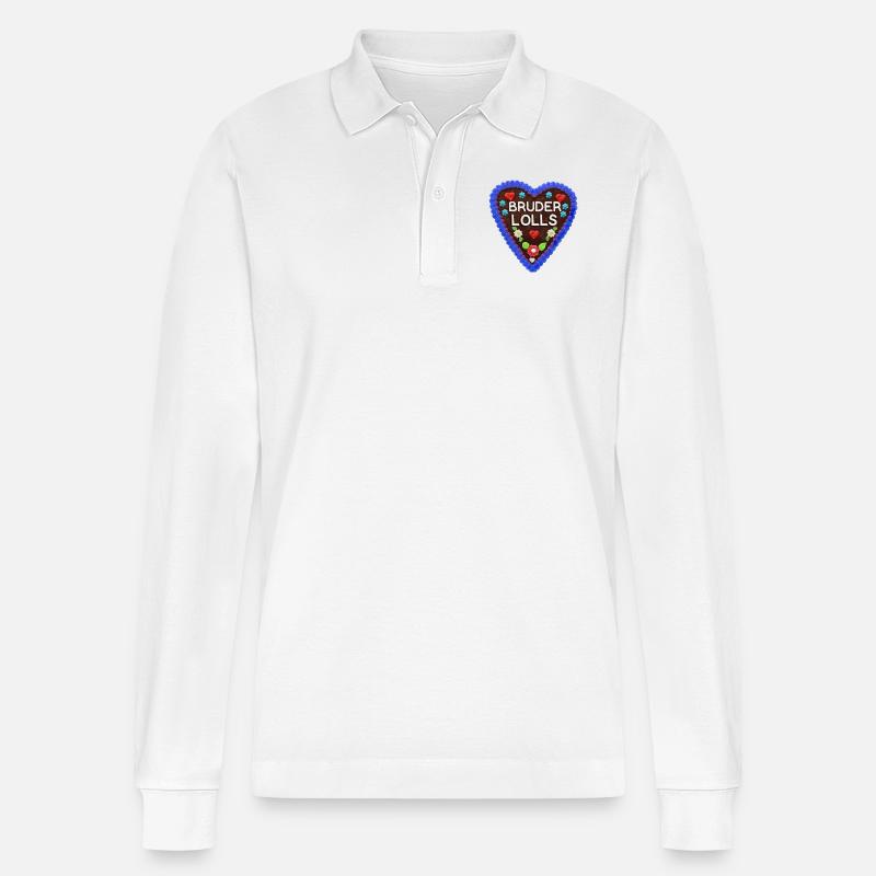 Bruder Lolls - Stanley/Stella Unisex Bio-Langarm-Poloshirt Prepster - Weiß