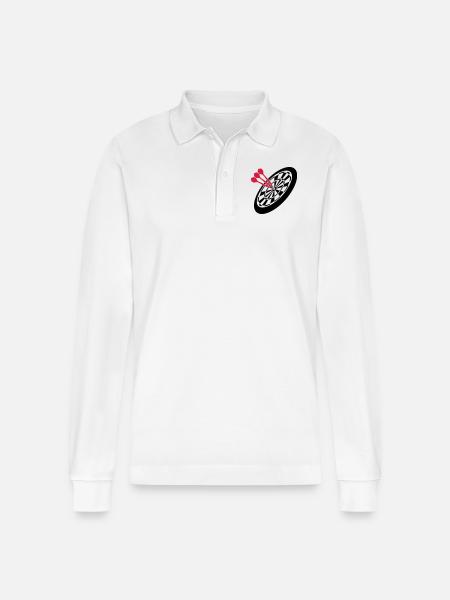 Dart Sport - Stanley/Stella Organic Unisex Long-Sleeved Polo Shirt Prepster - white