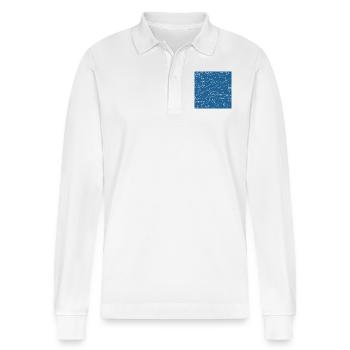 Math Equation Pattern, Quadratic Formula Math Gift - Stanley/Stella Organic Unisex Long-Sleeved Polo Shirt Prepster - white - Front - Anna (173cm) & Nico (186cm)
