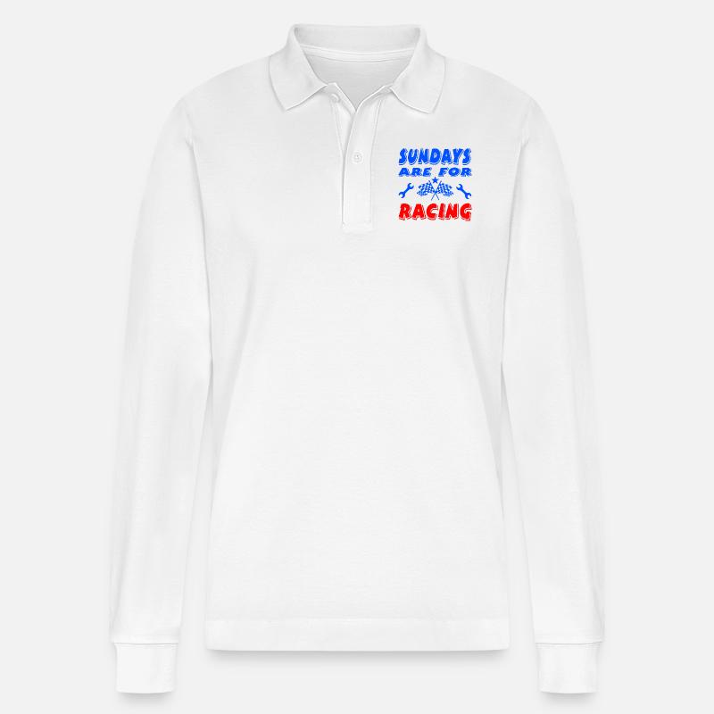 Auto - Stanley/Stella Unisex Bio-Langarm-Poloshirt Prepster - Weiß
