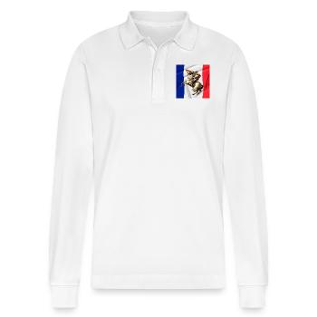 À la gloire de Napoléon - Polo à manches longues bio PREPSTER Stanley/Stella Unisexe - blanc - Devant - Anna (173cm) & Nico (186cm)