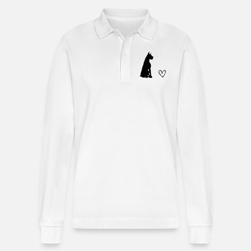 neu tra 14 - Stanley/Stella Unisex Bio-Langarm-Poloshirt Prepster - Weiß