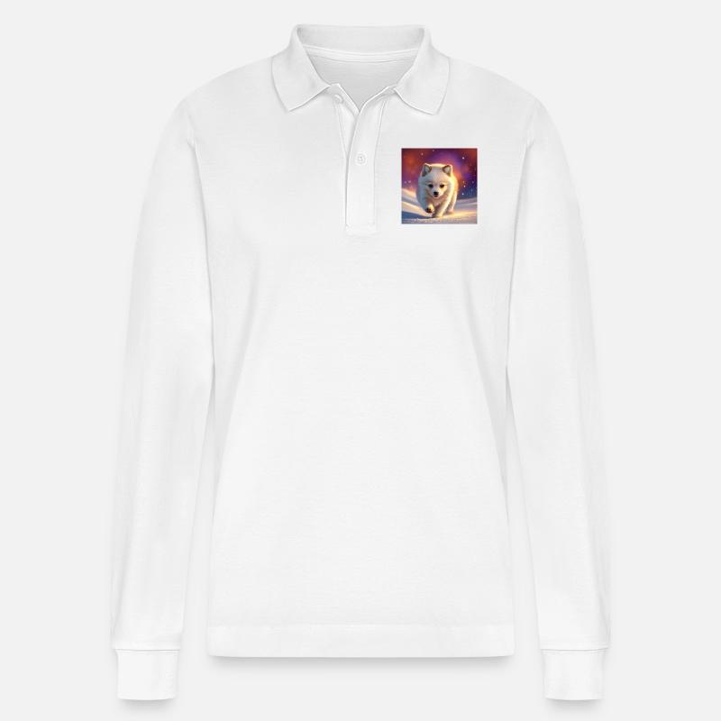 Icefox - Stanley/Stella Unisex Bio-Langarm-Poloshirt Prepster - Weiß