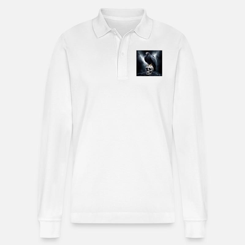Eagle 1 - Stanley/Stella Unisex Bio-Langarm-Poloshirt Prepster - Weiß