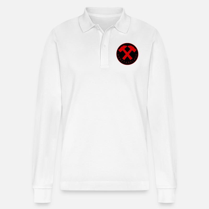Arbeiterklasse - Stanley/Stella Unisex Bio-Langarm-Poloshirt Prepster - Weiß