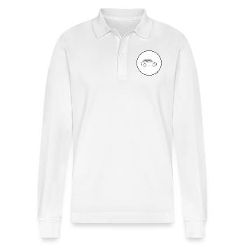 einfach ein Auto - Stanley/Stella Unisex Bio-Langarm-Poloshirt Prepster - Weiß - Vorne - Anna (173cm) & Nico (186cm)