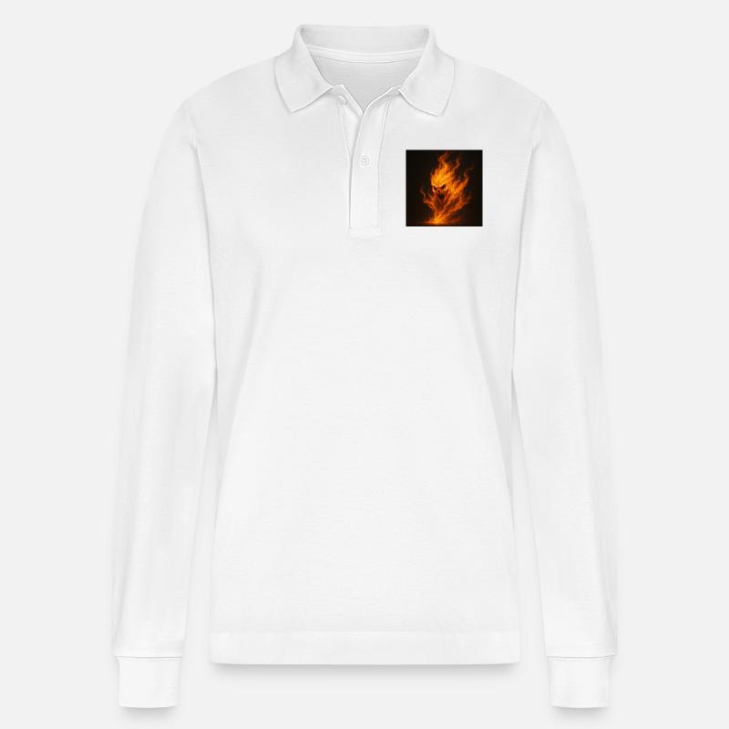 Flammengeist - Stanley/Stella Unisex Bio-Langarm-Poloshirt Prepster - Weiß