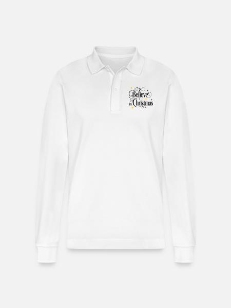 Noël - Polo à manches longues bio PREPSTER Stanley/Stella Unisexe - blanc