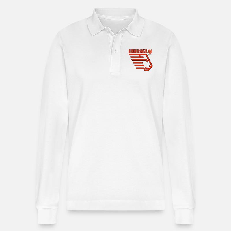 Braunschweig - Stanley/Stella Unisex Bio-Langarm-Poloshirt Prepster - Weiß