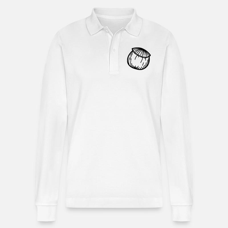 Mohn Blume - Stanley/Stella Unisex Bio-Langarm-Poloshirt Prepster - Weiß