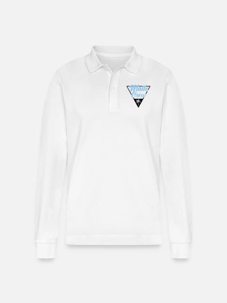 Malle Crew Mallorca - Stanley/Stella Organic Unisex Long-Sleeved Polo Shirt Prepster - white