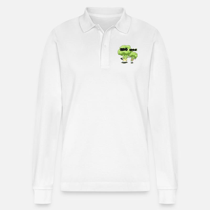Bro Bros - Stanley/Stella Unisex Bio-Langarm-Poloshirt Prepster - Weiß